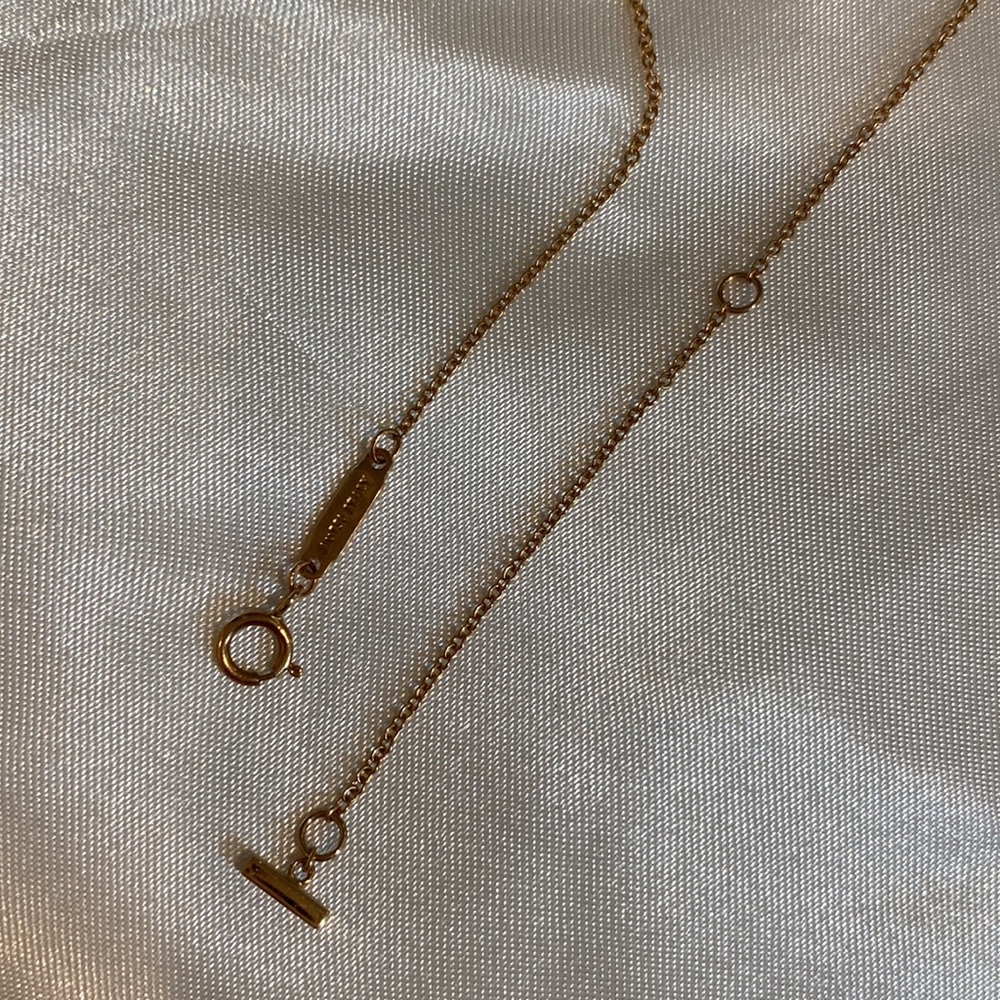 NEW Tiffany&Co T Smile 18k Rose Gold Diamond Necklace w/ Receipt Full Packaging - Picture 6 of 14